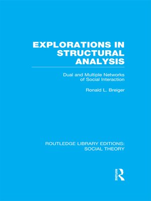 cover image of Explorations in Structural Analysis (RLE Social Theory)